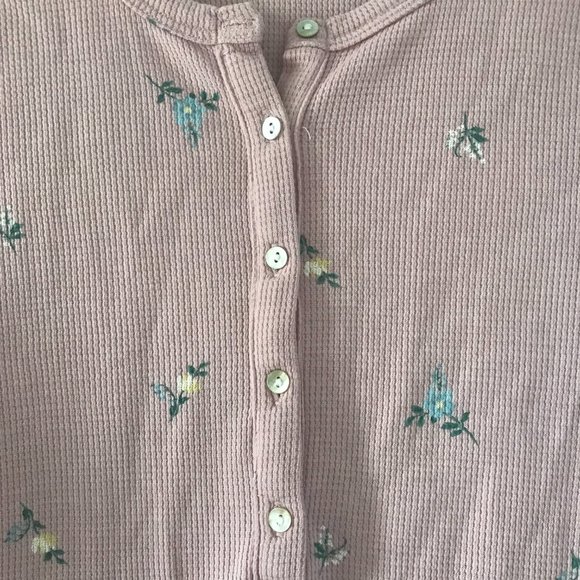Lucky Brand Pink Floral Henley (NWT) - Picture 6 of 14